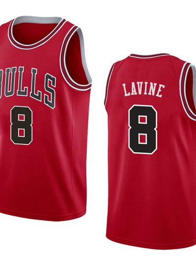SheShow Men's Chicago Bulls Zach Lavine 8# 75TH Anniversary Jersey Red product