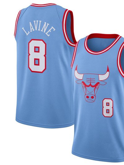 SheShow Men's Chicago Bulls Zach LaVine Blue 2019-20 Finished City Edition Jersey product
