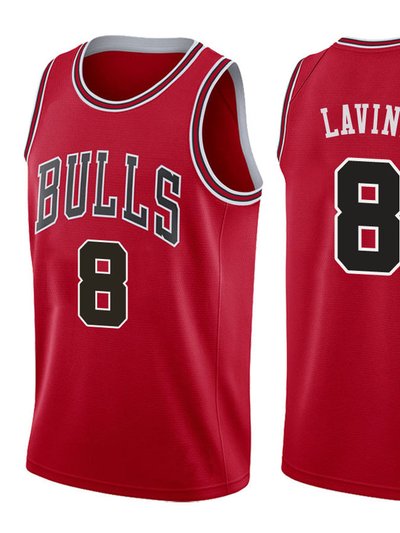 SheShow Men's Chicago Bulls Zach Lavine Red Jersey product