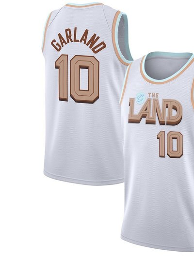 SheShow Mens Cleveland Cavaliers Darius Garland 2023 White City Edition Jersey product