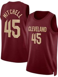 Mens Cleveland Cavaliers Donovan Mitchell 2022-23 Wine Icon Edition Jersey - Red