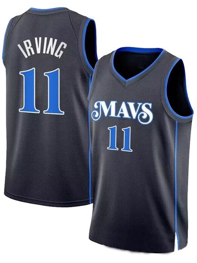 SheShow Mens Dallas Mavericks Kyrie Irving Black 2024 City Edition Jersey product