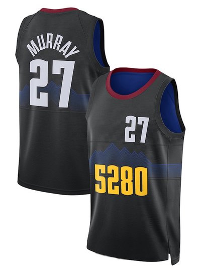 SheShow Men's Denver Nuggets Jamal Murray Black 2024 Finished Swingman Jersey City Edition product