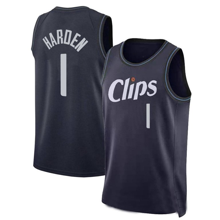 Men's LA Clippers James Harden 1# 2024 City Edition Jersey Navy - Blue