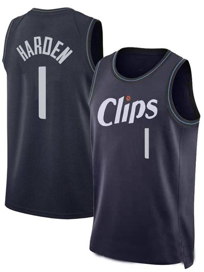 SheShow Men's LA Clippers James Harden 1# 2024 City Edition Jersey Navy product