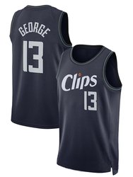 Men's LA Clippers Paul George 2024 City Edition Jersey Navy - Blue