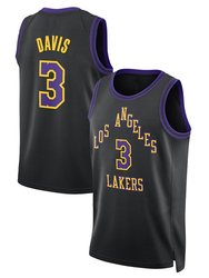 Men's Los Angeles Lakers Anthony Davis Black 2024 City Edition Jersey - Black