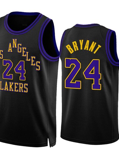 SheShow Men's Los Angeles Lakers Kobe Bryant Black 2024 City Edition Jersey product