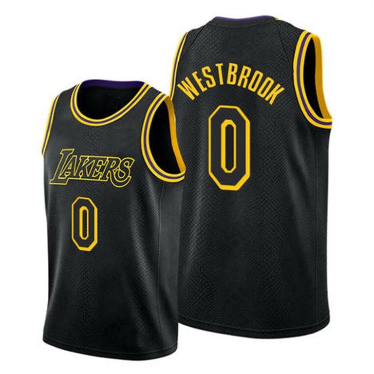 Mens Los Angeles Lakers Russell Westbrook Mamba Week Black Jersey - Black