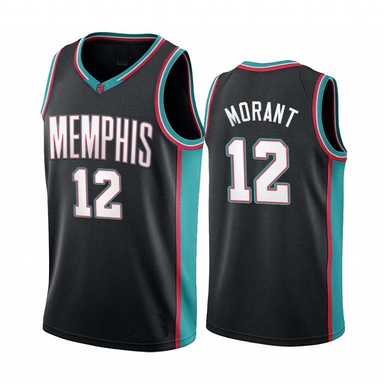 Men's Memphis Grizzlies Ja Morant #12 Basketball Jersey Black - Black