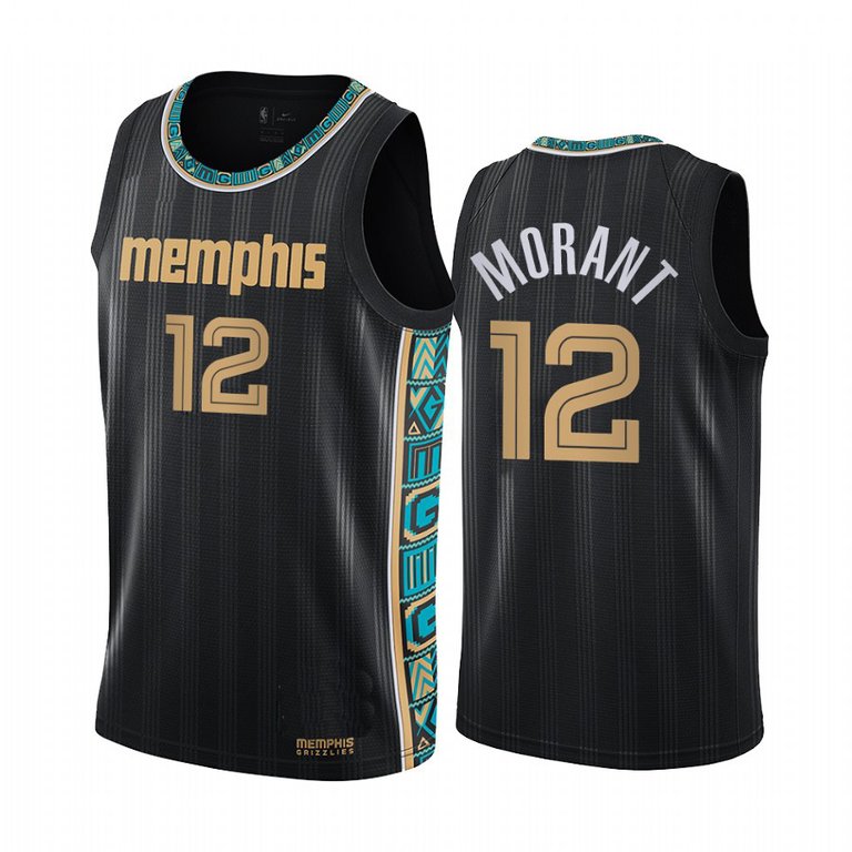 Men's Memphis Grizzlies Ja Morant #12 City Edition Jersey - Black - Black