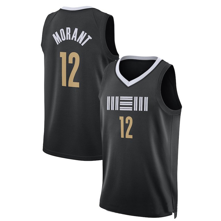 Mens Memphis Grizzlies Ja Morant Black 2024 City Edition Jersey - Black