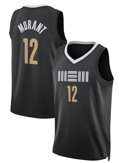 SheShow Mens Memphis Grizzlies Ja Morant Black 2024 City Edition Jersey product