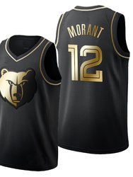 Men's Memphis Grizzlies Ja Morant Black Gold Edition Jersey - Black