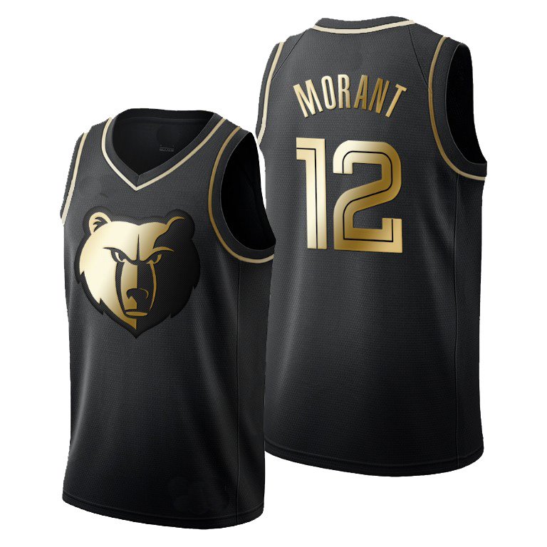 Men's Memphis Grizzlies Ja Morant Gold Edition Jersey - Black - Black