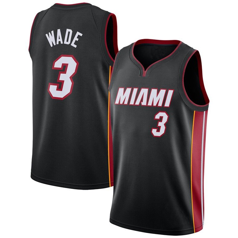 Men's Miami Heat Dwyane Wade Jersey - Black - Black