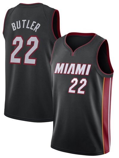 SheShow Men's Miami Heat Jimmy Butler Black Jersey product