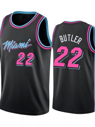 SheShow Men's Miami Heat Jimmy Butler City Edition Jersey - Black product