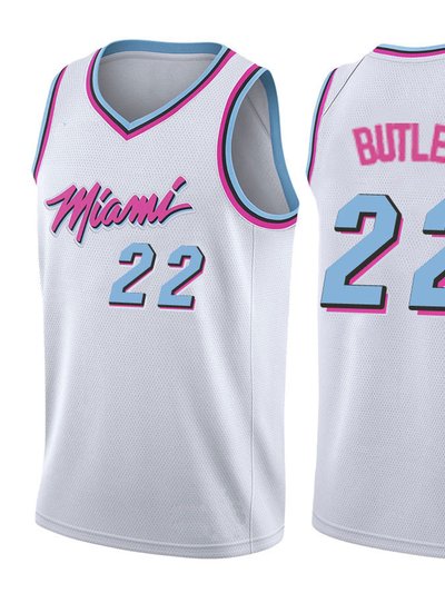 SheShow Men's Miami Heat Jimmy Butler City Edition Jersey - White product