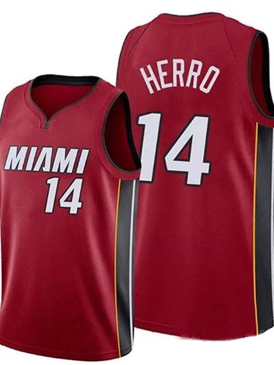SheShow Men's Miami Heat Tyler Herro 14# Basketball Jersey - Red product