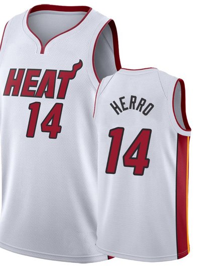 SheShow Men's Miami Heat Tyler Herro 14# Basketball Jersey - White product