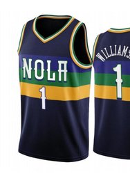 Mens New Orleans Pelicans Zion Williamson 2022-23 Navy City Edition Jersey - Blue