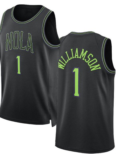 SheShow Mens New Orleans Pelicans Zion Williamson 2024 Black City Edition Jersey product