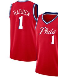 Mens Philadelphia 76ers James Harden 2021-22 Red Statement Edition Jersey - Red