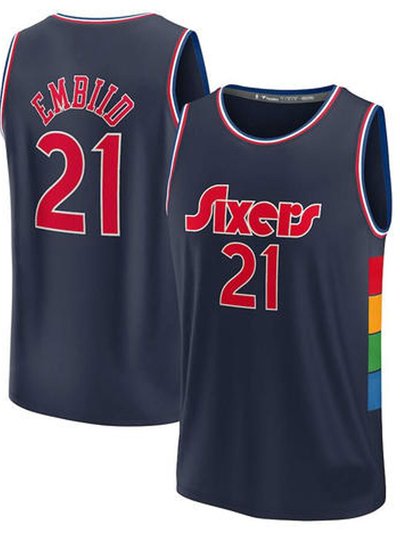 SheShow Men's Philadelphia 76ers Joel Embiid 2021-22 City Edition Jersey product