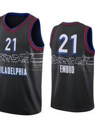 Men's Philadelphia 76ers Joel Embiid #21 Basketball Jersey Black - Black