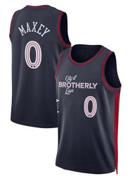 Men's Philadelphia 76ers Tyrese Maxey 2024 Finished Swingman Jersey City Edition - Black