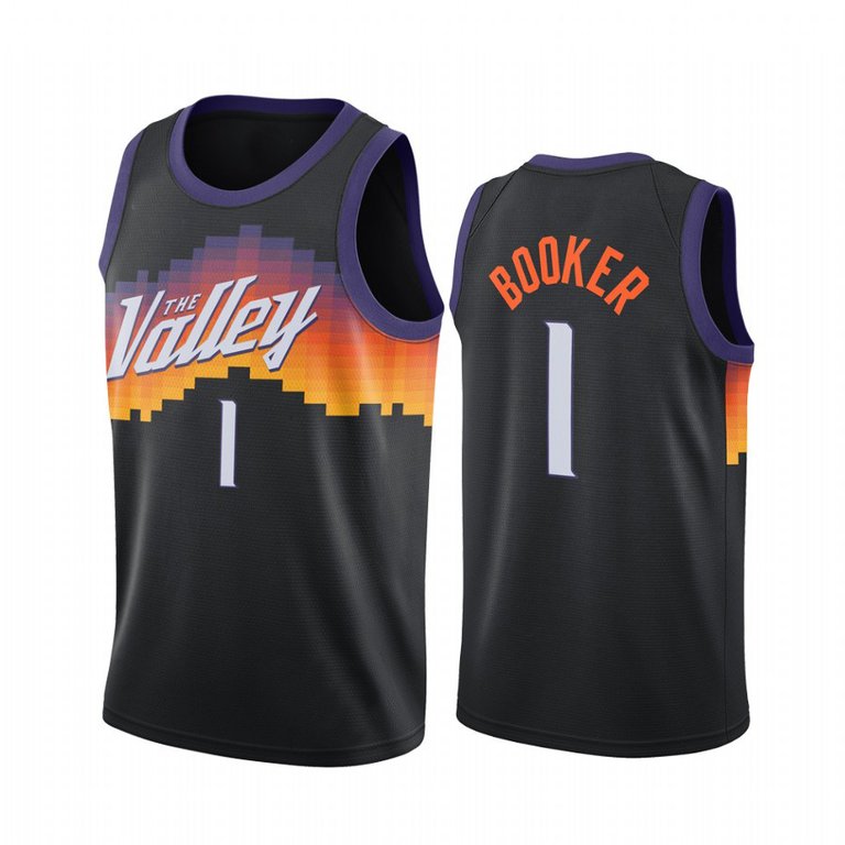 Men's Phoenix Suns Devin Booker #1 City Edition Jersey - Black - Black