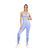 Women Sports And Fitness Fashion Buttock Lifting Yoga Suit Set - Blue