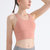 Women Thin Shoulder Strap Beautiful Back Sports Bra Shockproof Yoga Fitness Vest - Pink