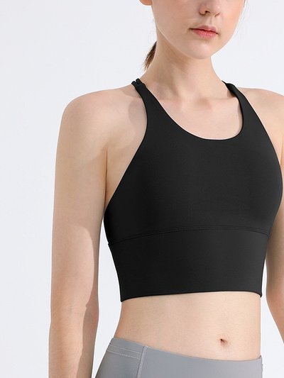 SheShow Women Thin Shoulder Strap Beautiful Back Sports Bra Shockproof Yoga Fitness Vest product