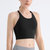 Women Thin Shoulder Strap Beautiful Back Sports Bra Shockproof Yoga Fitness Vest - Black