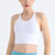 Women Thin Shoulder Strap Beautiful Back Sports Bra Shockproof Yoga Fitness Vest - White