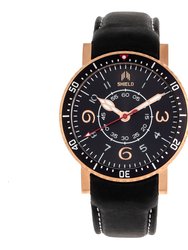 Shield Gilliam Leather-Band Men's Diver Watch