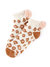 Alma Leopard Print Plush Home Socks, Rust - Rust