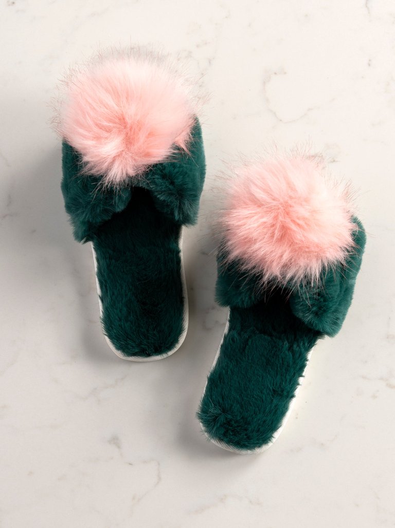 Amor Slippers, Green