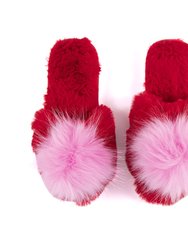 Amor Slippers, Red