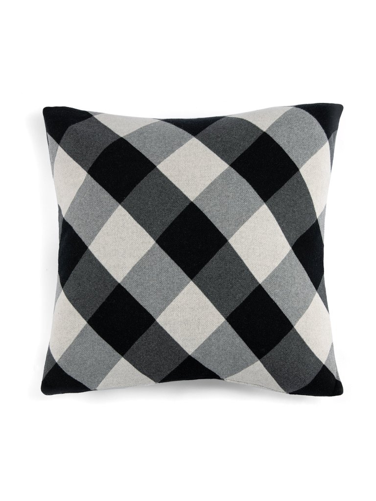 Anderson Plaid Pillow - Black/White