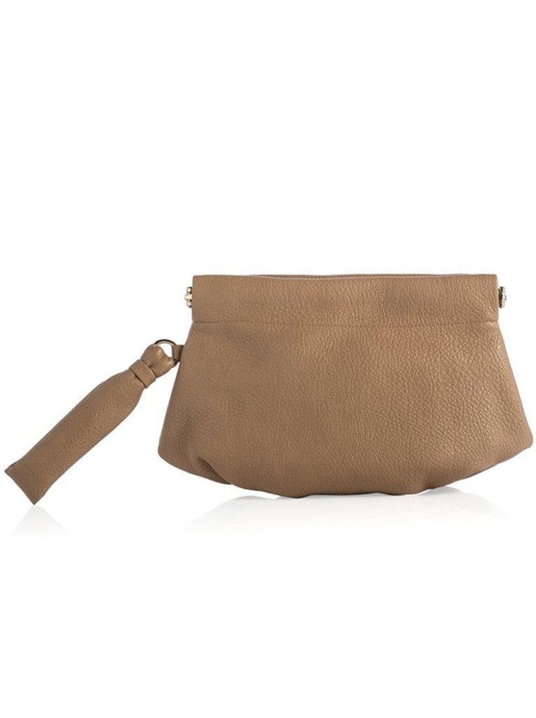 Arden Snap Frame Wristlet, Tan - Tan