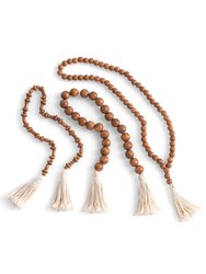 Assorted Set Of 3 Sizes Prayer Beads - Brown - Brown