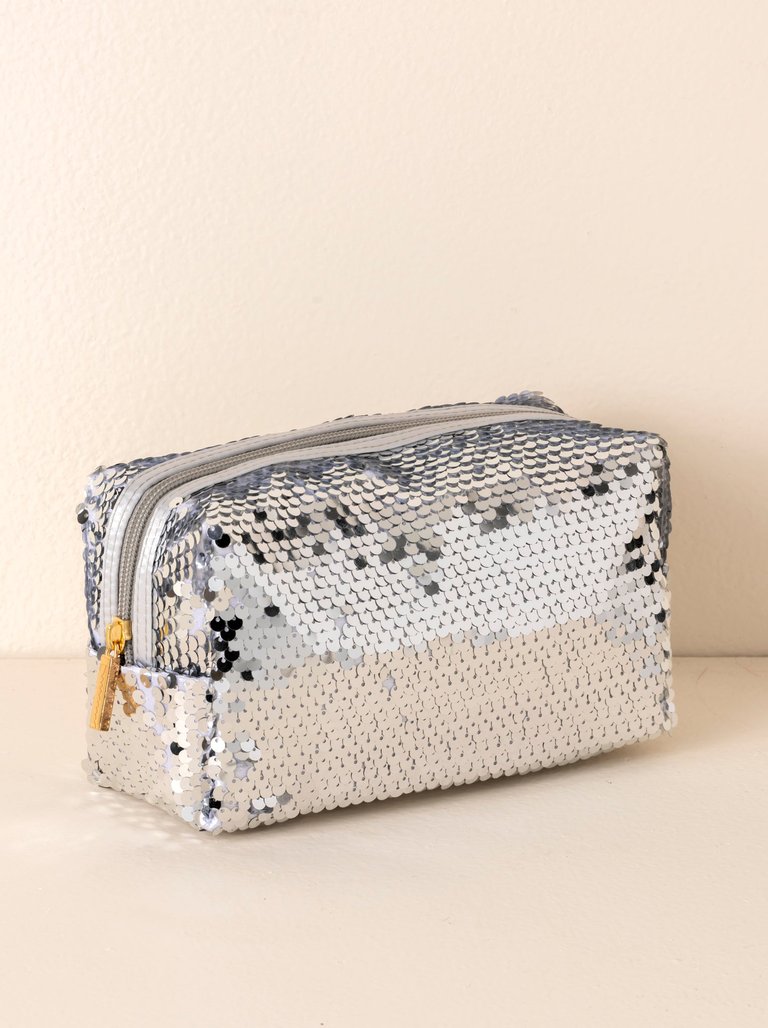 Bling Cosmetic Pouch, Silver