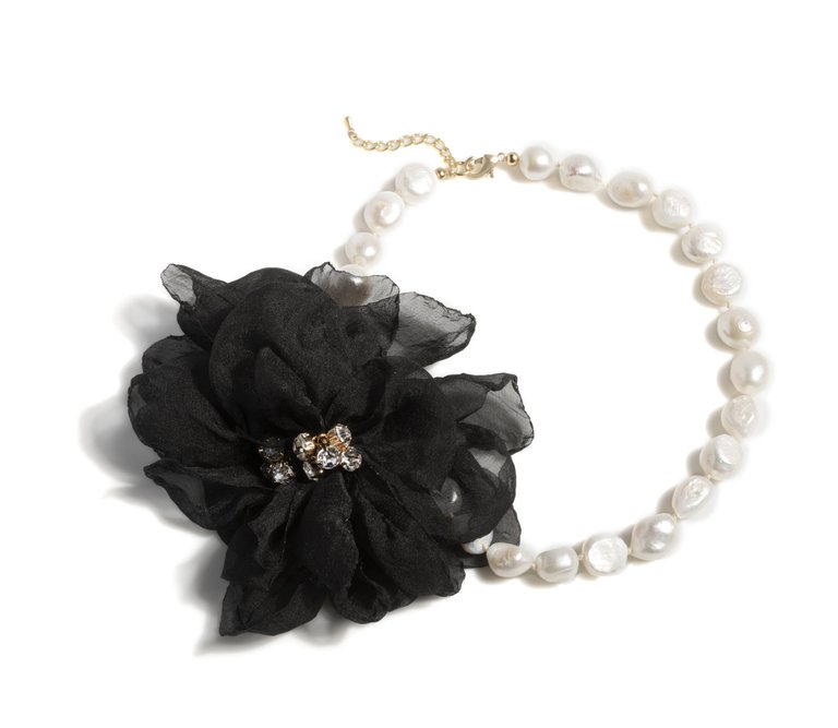 Bloom Necklace, Black - Black