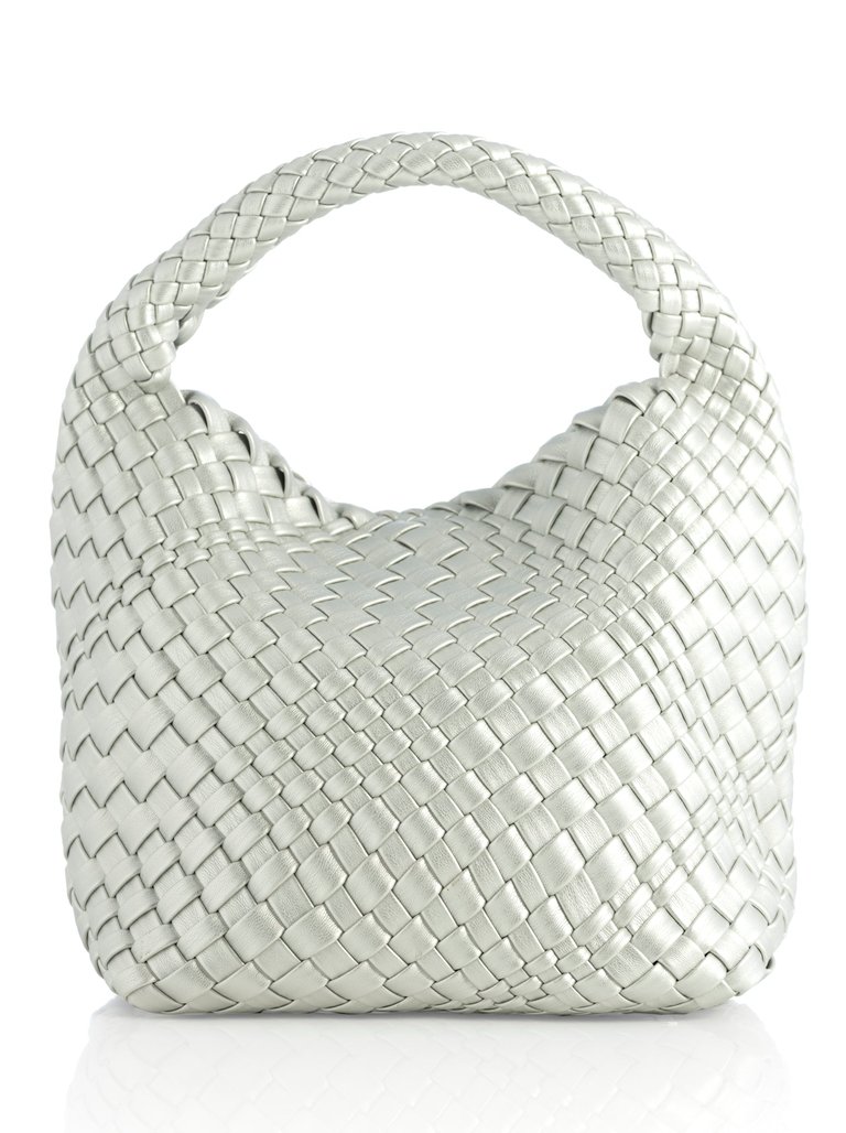 Blythe Mini Hobo Bag, Silver