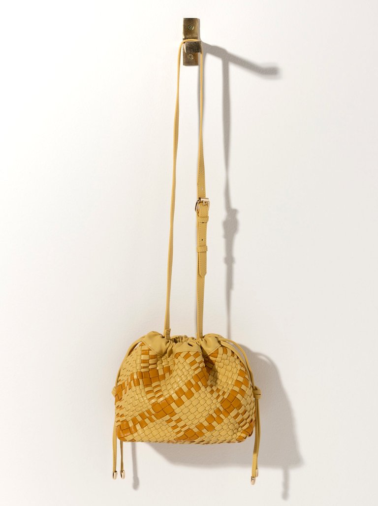 Blythe Plaid Drawstring Shoulder Bag, Sun - Sun