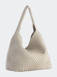 Blythe Woven Hobo Handbags - Stone