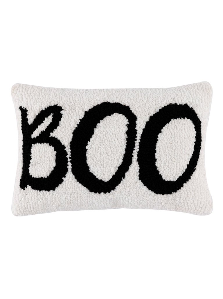 "Boo" Pillow, Ivory - Ivory